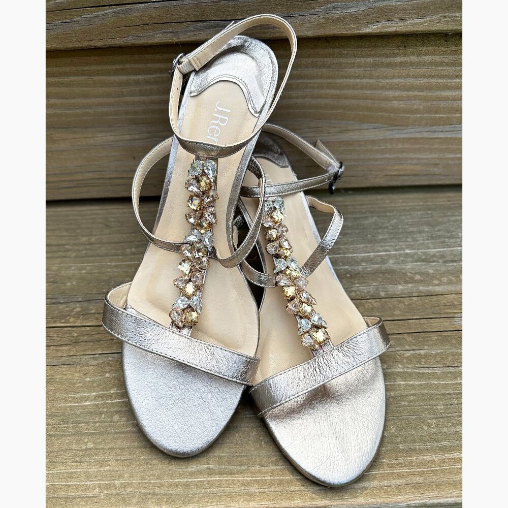 J. Renee Ankle Strap Sandals with Jewels